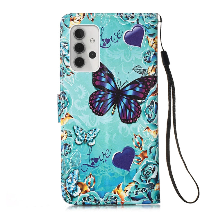 For Samsung Galaxy A32 5G 3D Painting Horizontal Flip Leather Case with Holder & Card Slot & Lanyard