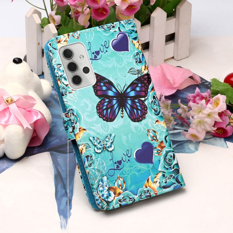 For Samsung Galaxy A32 5G 3D Painting Horizontal Flip Leather Case with Holder & Card Slot & Lanyard