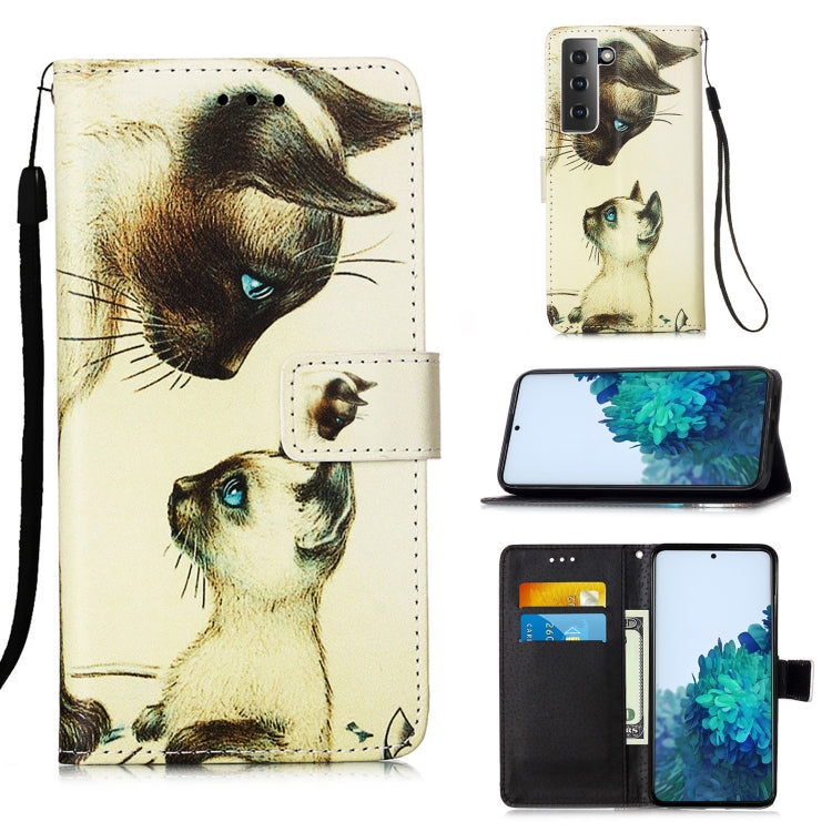 For Samsung Galaxy S21+ 5G 3D Painting Horizontal Flip Leather Case with Holder & Card Slot & Lanyard
