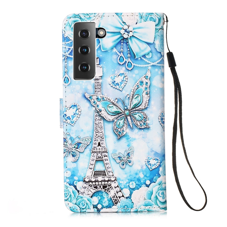 For Samsung Galaxy S21+ 5G 3D Painting Horizontal Flip Leather Case with Holder & Card Slot & Lanyard