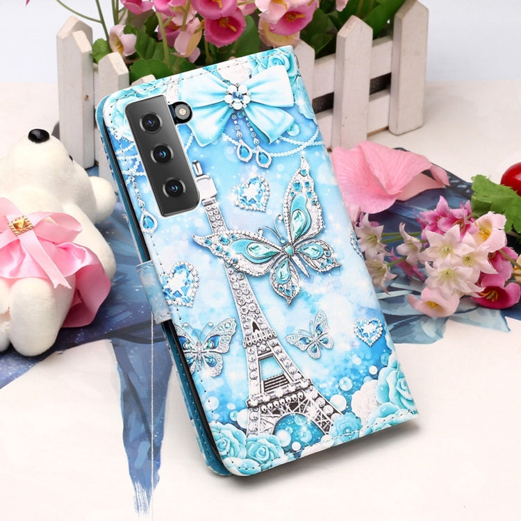For Samsung Galaxy S21+ 5G 3D Painting Horizontal Flip Leather Case with Holder & Card Slot & Lanyard