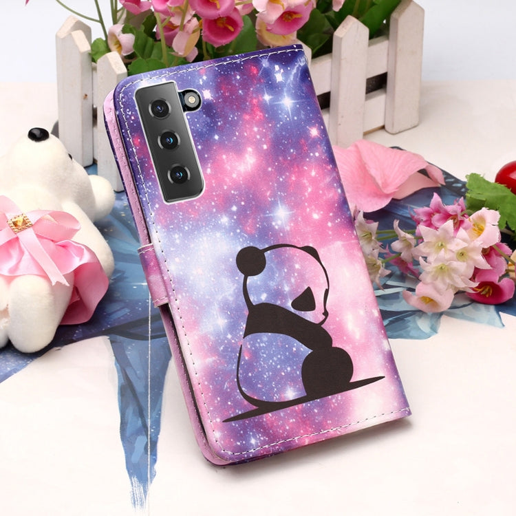 For Samsung Galaxy S21+ 5G 3D Painting Horizontal Flip Leather Case with Holder & Card Slot & Lanyard