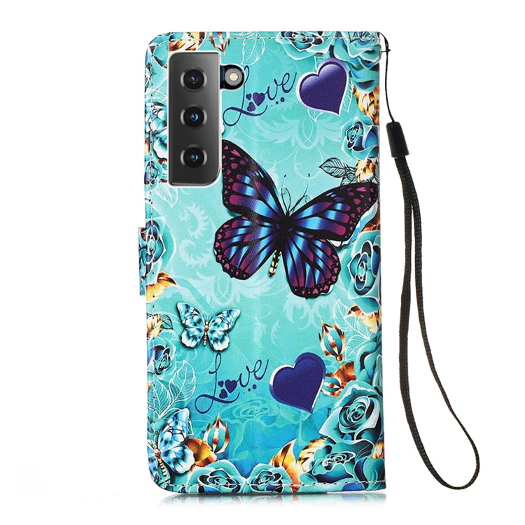 For Samsung Galaxy S21+ 5G 3D Painting Horizontal Flip Leather Case with Holder & Card Slot & Lanyard