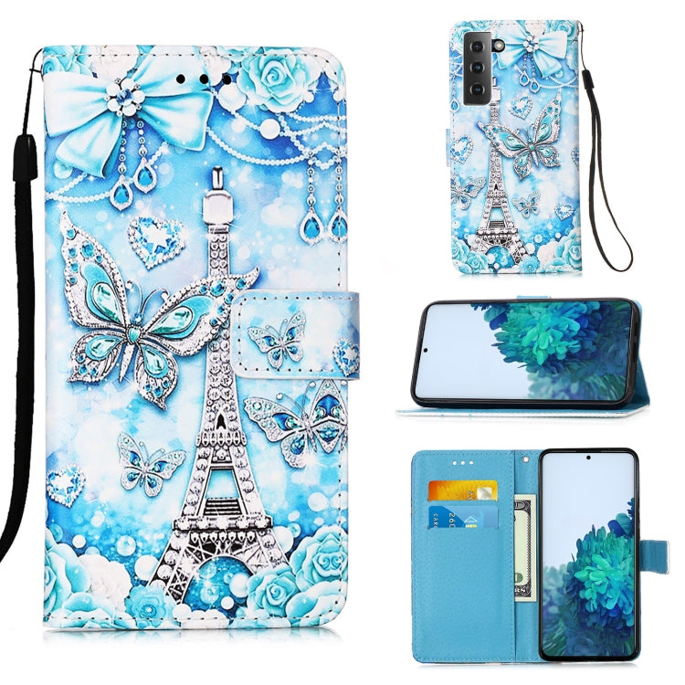 For Samsung Galaxy S21 5G 3D Painting Horizontal Flip Leather Case with Holder & Card Slot & Lanyard