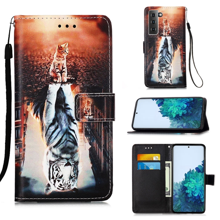 For Samsung Galaxy S21 5G 3D Painting Horizontal Flip Leather Case with Holder & Card Slot & Lanyard