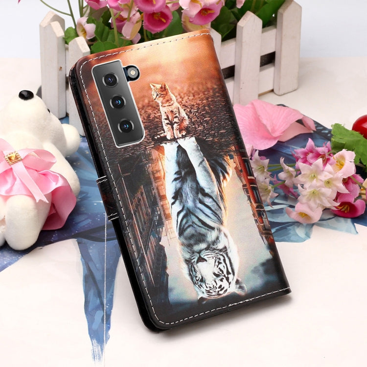 For Samsung Galaxy S21 5G 3D Painting Horizontal Flip Leather Case with Holder & Card Slot & Lanyard