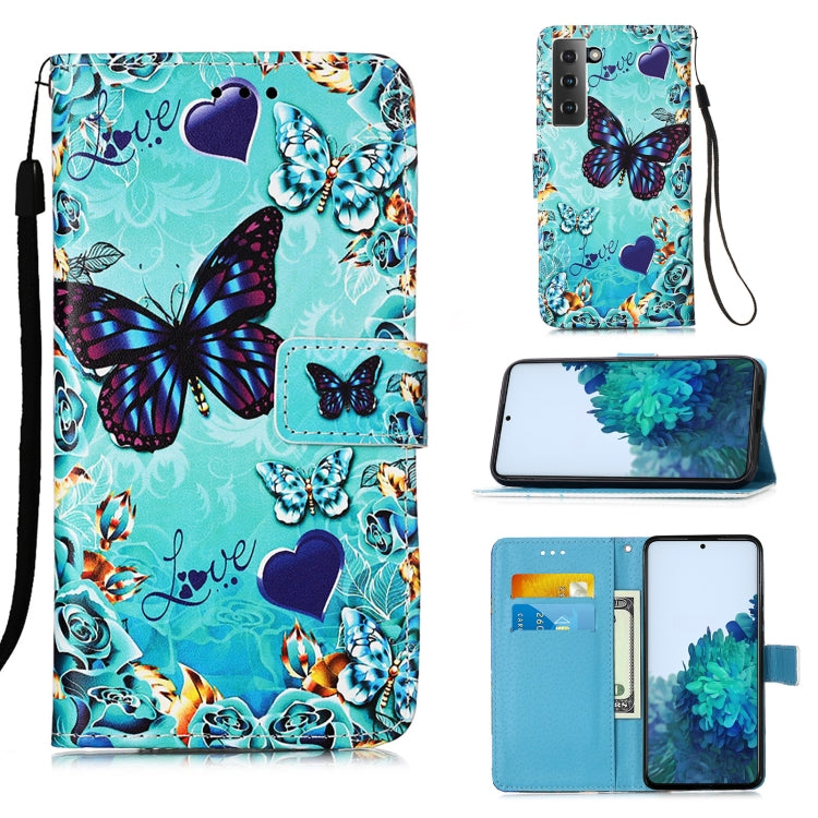 For Samsung Galaxy S21 5G 3D Painting Horizontal Flip Leather Case with Holder & Card Slot & Lanyard