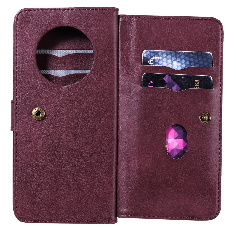 For Huawei Mate 40 Multifunctional Magnetic Copper Buckle Horizontal Flip Solid Color Leather Case with 10 Card Slots & Wallet & Holder & Photo Frame