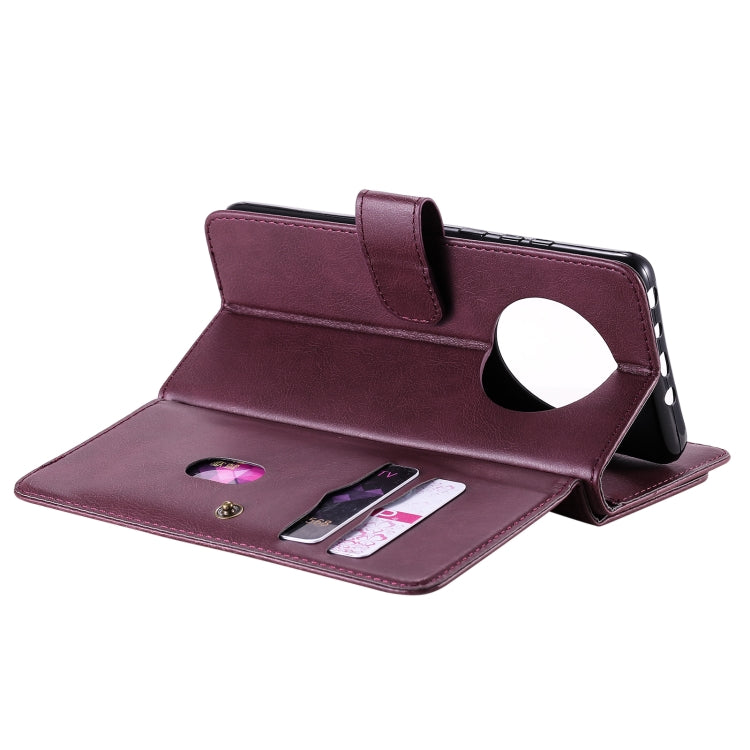 For Huawei Mate 40 Multifunctional Magnetic Copper Buckle Horizontal Flip Solid Color Leather Case with 10 Card Slots & Wallet & Holder & Photo Frame