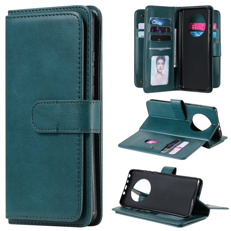 For Huawei Mate 40 Multifunctional Magnetic Copper Buckle Horizontal Flip Solid Color Leather Case with 10 Card Slots & Wallet & Holder & Photo Frame