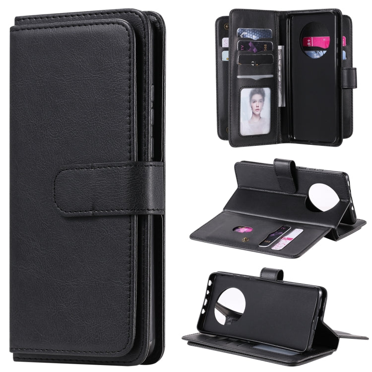 For Huawei Mate 40 Multifunctional Magnetic Copper Buckle Horizontal Flip Solid Color Leather Case with 10 Card Slots & Wallet & Holder & Photo Frame