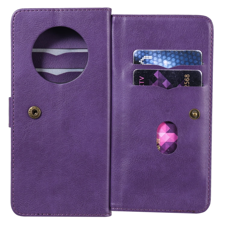 For Huawei Mate 40 Multifunctional Magnetic Copper Buckle Horizontal Flip Solid Color Leather Case with 10 Card Slots & Wallet & Holder & Photo Frame