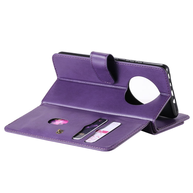 For Huawei Mate 40 Multifunctional Magnetic Copper Buckle Horizontal Flip Solid Color Leather Case with 10 Card Slots & Wallet & Holder & Photo Frame