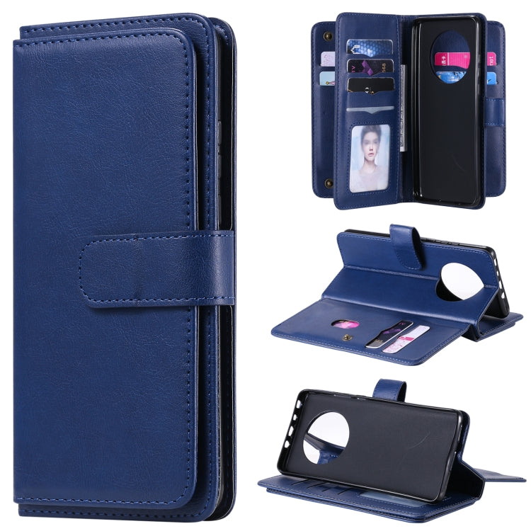 For Huawei Mate 40 Multifunctional Magnetic Copper Buckle Horizontal Flip Solid Color Leather Case with 10 Card Slots & Wallet & Holder & Photo Frame