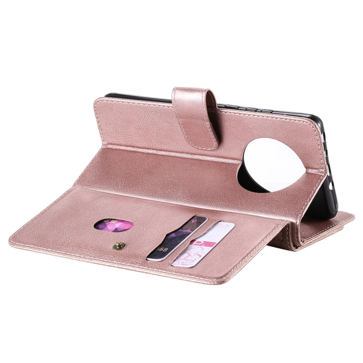 For Huawei Mate 40 Multifunctional Magnetic Copper Buckle Horizontal Flip Solid Color Leather Case with 10 Card Slots & Wallet & Holder & Photo Frame
