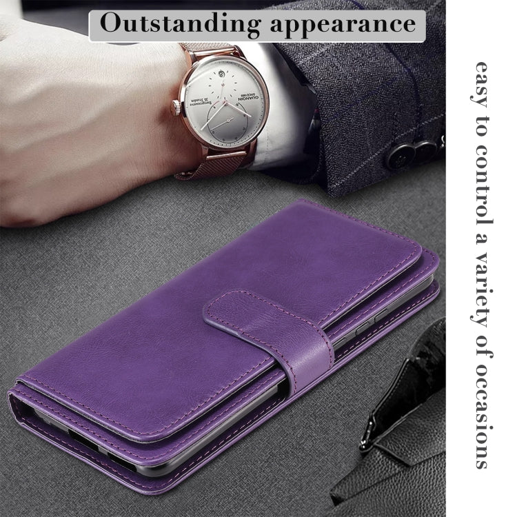 For Huawei Mate 40 Multifunctional Magnetic Copper Buckle Horizontal Flip Solid Color Leather Case with 10 Card Slots & Wallet & Holder & Photo Frame