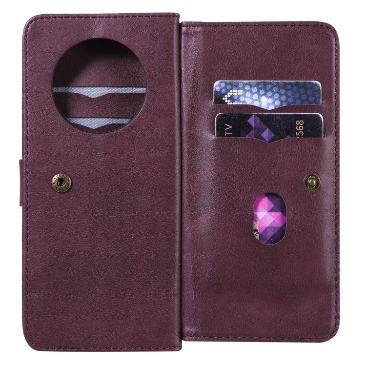 For Huawei Mate 40 Pro Multifunctional Magnetic Copper Buckle Horizontal Flip Solid Color Leather Case with 10 Card Slots & Wallet & Holder & Photo Frame