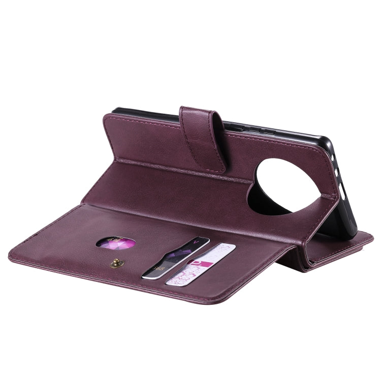 For Huawei Mate 40 Pro Multifunctional Magnetic Copper Buckle Horizontal Flip Solid Color Leather Case with 10 Card Slots & Wallet & Holder & Photo Frame
