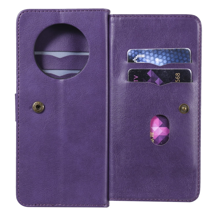 For Huawei Mate 40 Pro Multifunctional Magnetic Copper Buckle Horizontal Flip Solid Color Leather Case with 10 Card Slots & Wallet & Holder & Photo Frame