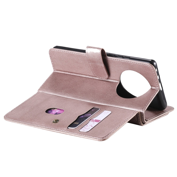 For Huawei Mate 40 Pro Multifunctional Magnetic Copper Buckle Horizontal Flip Solid Color Leather Case with 10 Card Slots & Wallet & Holder & Photo Frame