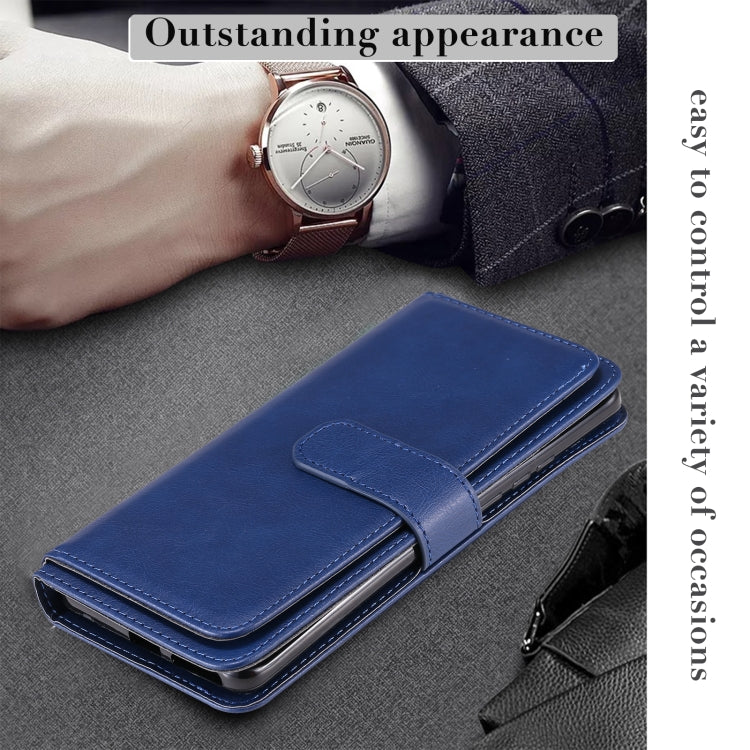 For Huawei Mate 40 Pro Multifunctional Magnetic Copper Buckle Horizontal Flip Solid Color Leather Case with 10 Card Slots & Wallet & Holder & Photo Frame