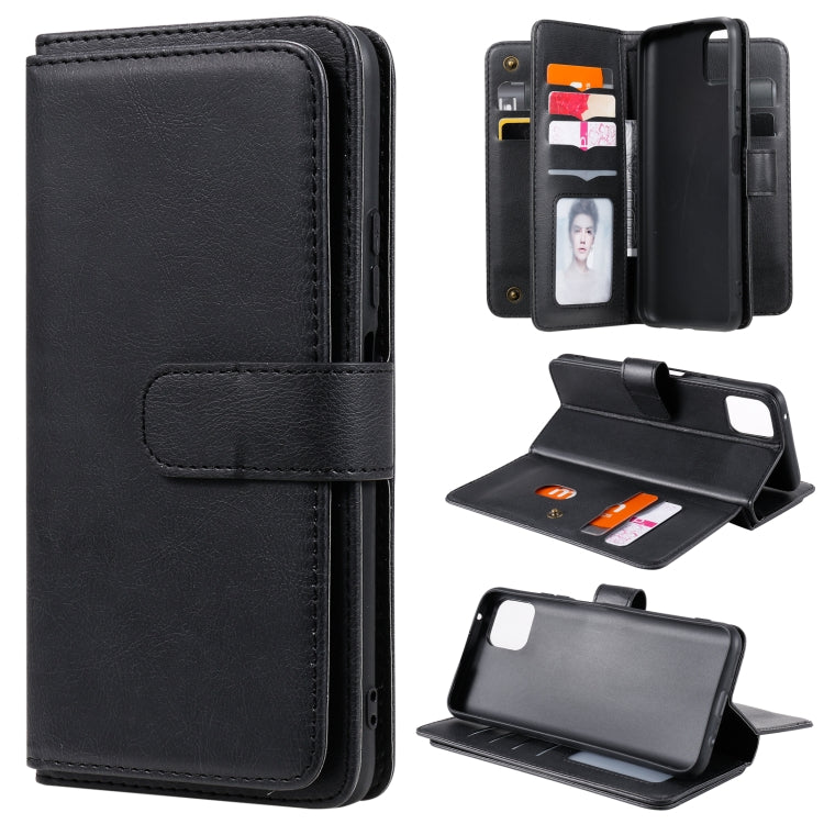 For Huawei Enjoy 20 5G Multifunctional Magnetic Copper Buckle Horizontal Flip Solid Color Leather Case with 10 Card Slots & Wallet & Holder & Photo Frame