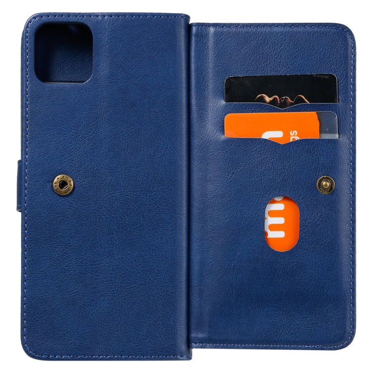 For Huawei Enjoy 20 5G Multifunctional Magnetic Copper Buckle Horizontal Flip Solid Color Leather Case with 10 Card Slots & Wallet & Holder & Photo Frame