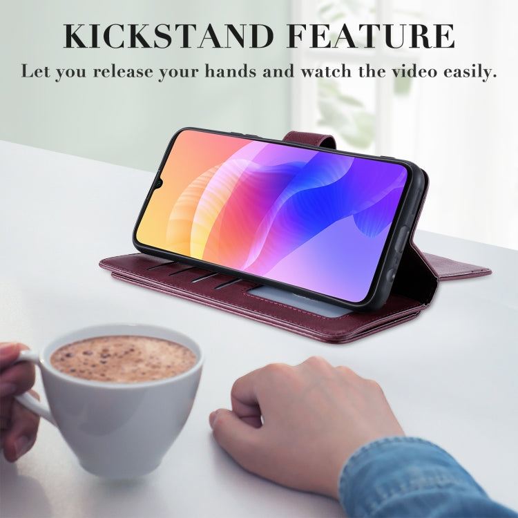 For Huawei Enjoy 20 5G Multifunctional Magnetic Copper Buckle Horizontal Flip Solid Color Leather Case with 10 Card Slots & Wallet & Holder & Photo Frame