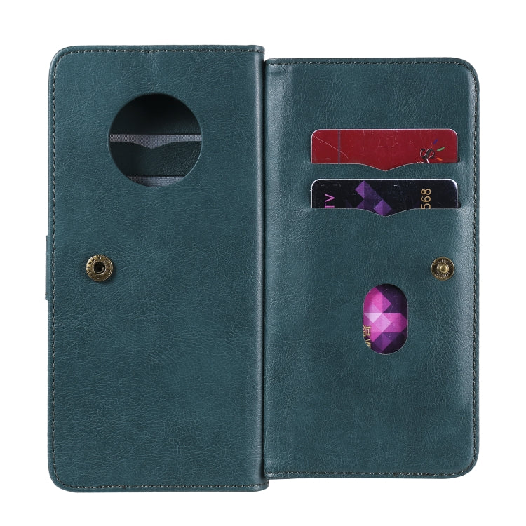 For Huawei Enjoy 20 Plus 5G Multifunctional Magnetic Copper Buckle Horizontal Flip Solid Color Leather Case with 10 Card Slots & Wallet & Holder & Photo Frame