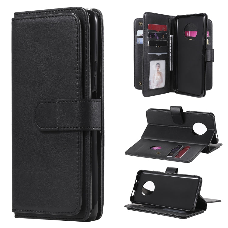 For Huawei Enjoy 20 Plus 5G Multifunctional Magnetic Copper Buckle Horizontal Flip Solid Color Leather Case with 10 Card Slots & Wallet & Holder & Photo Frame