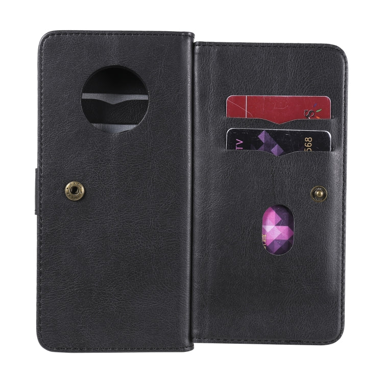 For Huawei Enjoy 20 Plus 5G Multifunctional Magnetic Copper Buckle Horizontal Flip Solid Color Leather Case with 10 Card Slots & Wallet & Holder & Photo Frame
