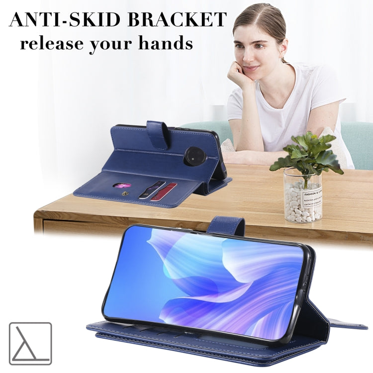 For Huawei Enjoy 20 Plus 5G Multifunctional Magnetic Copper Buckle Horizontal Flip Solid Color Leather Case with 10 Card Slots & Wallet & Holder & Photo Frame
