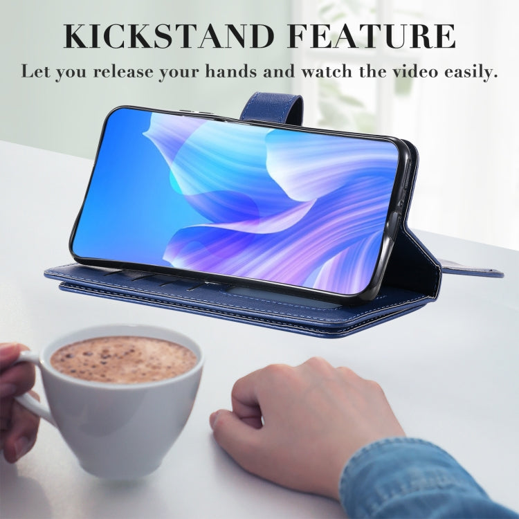 For Huawei Enjoy 20 Plus 5G Multifunctional Magnetic Copper Buckle Horizontal Flip Solid Color Leather Case with 10 Card Slots & Wallet & Holder & Photo Frame