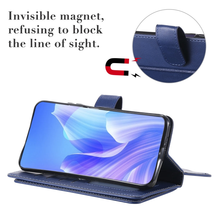 For Huawei Enjoy 20 Plus 5G Multifunctional Magnetic Copper Buckle Horizontal Flip Solid Color Leather Case with 10 Card Slots & Wallet & Holder & Photo Frame
