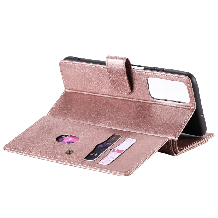 For Huawei Honor Play4 / Maimang 9 Multifunctional Magnetic Copper Buckle Horizontal Flip Solid Color Leather Case with 10 Card Slots & Wallet & Holder & Photo Frame