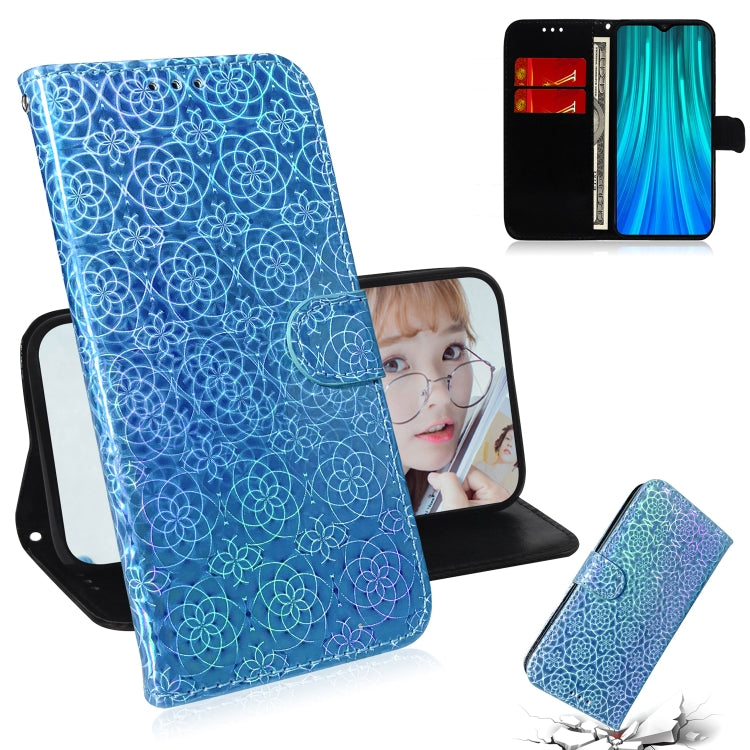 For Xiaomi Redmi Note 8 Pro Solid Color Colorful Magnetic Buckle Horizontal Flip PU Leather Case with Holder & Card Slots & Wallet & Lanyard