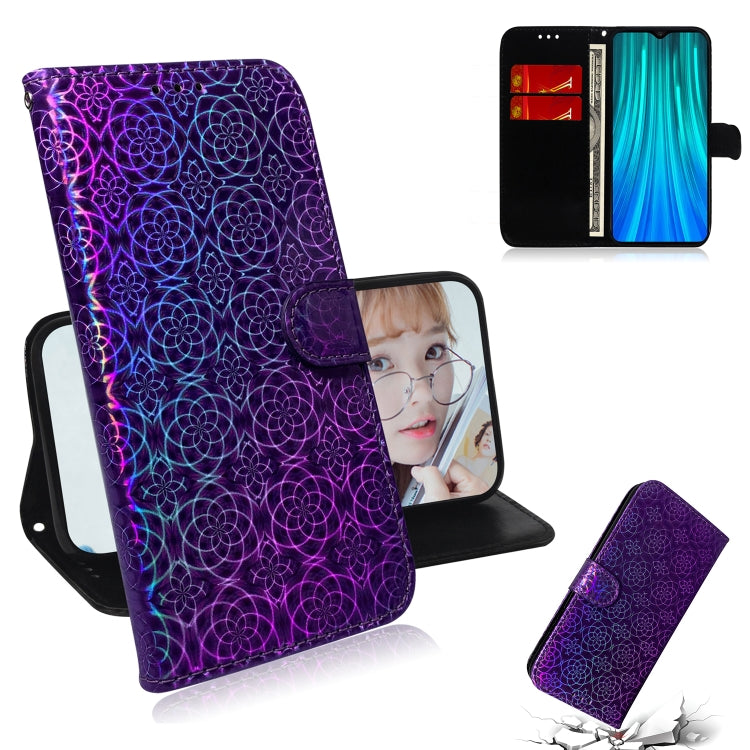 For Xiaomi Redmi Note 8 Pro Solid Color Colorful Magnetic Buckle Horizontal Flip PU Leather Case with Holder & Card Slots & Wallet & Lanyard