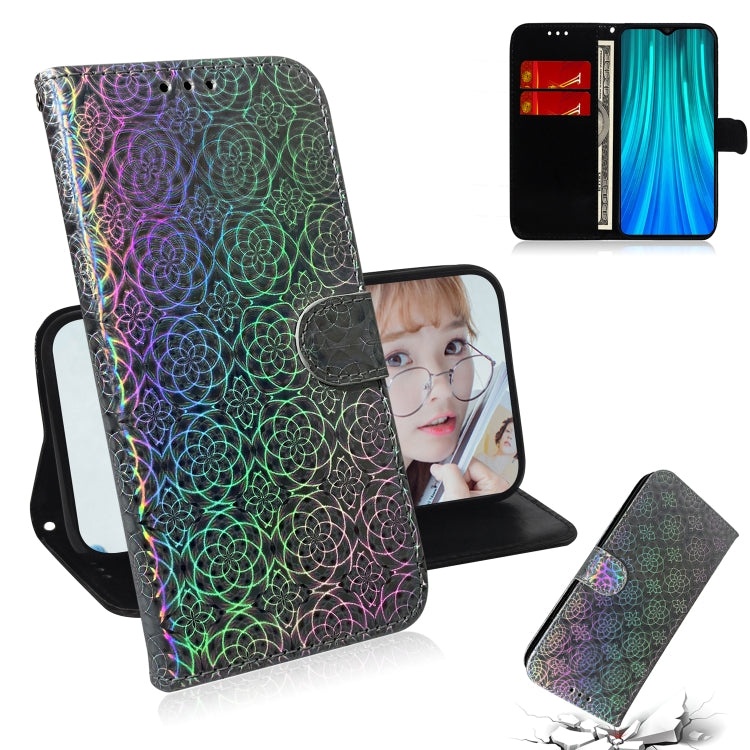 For Xiaomi Redmi Note 8 Pro Solid Color Colorful Magnetic Buckle Horizontal Flip PU Leather Case with Holder & Card Slots & Wallet & Lanyard