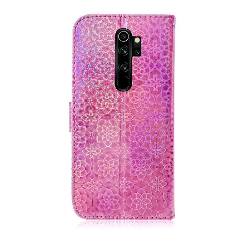 For Xiaomi Redmi Note 8 Pro Solid Color Colorful Magnetic Buckle Horizontal Flip PU Leather Case with Holder & Card Slots & Wallet & Lanyard