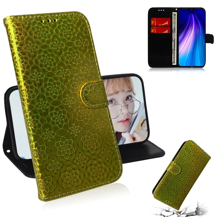 For Xiaomi Redmi Note 8 Solid Color Colorful Magnetic Buckle Horizontal Flip PU Leather Case with Holder & Card Slots & Wallet & Lanyard