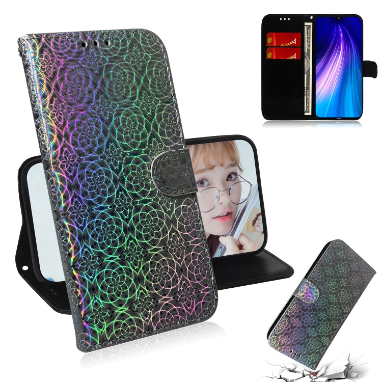 For Xiaomi Redmi Note 8 Solid Color Colorful Magnetic Buckle Horizontal Flip PU Leather Case with Holder & Card Slots & Wallet & Lanyard