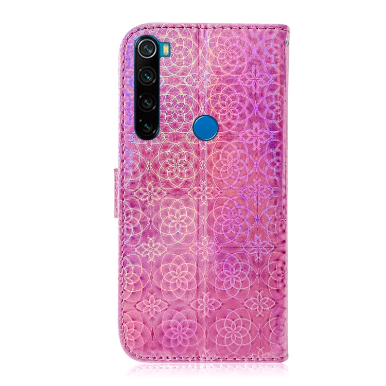 For Xiaomi Redmi Note 8 Solid Color Colorful Magnetic Buckle Horizontal Flip PU Leather Case with Holder & Card Slots & Wallet & Lanyard