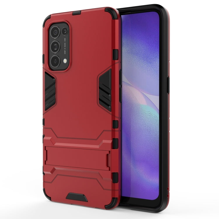 For OPPO Reno5 PC + TPU Shockproof Protective Case with Holder