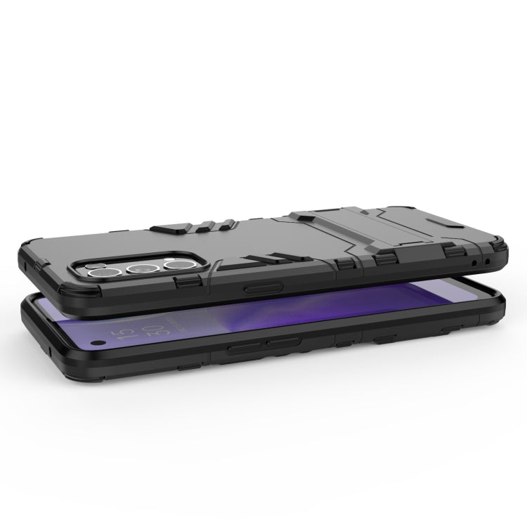 For OPPO Reno5 PC + TPU Shockproof Protective Case with Holder