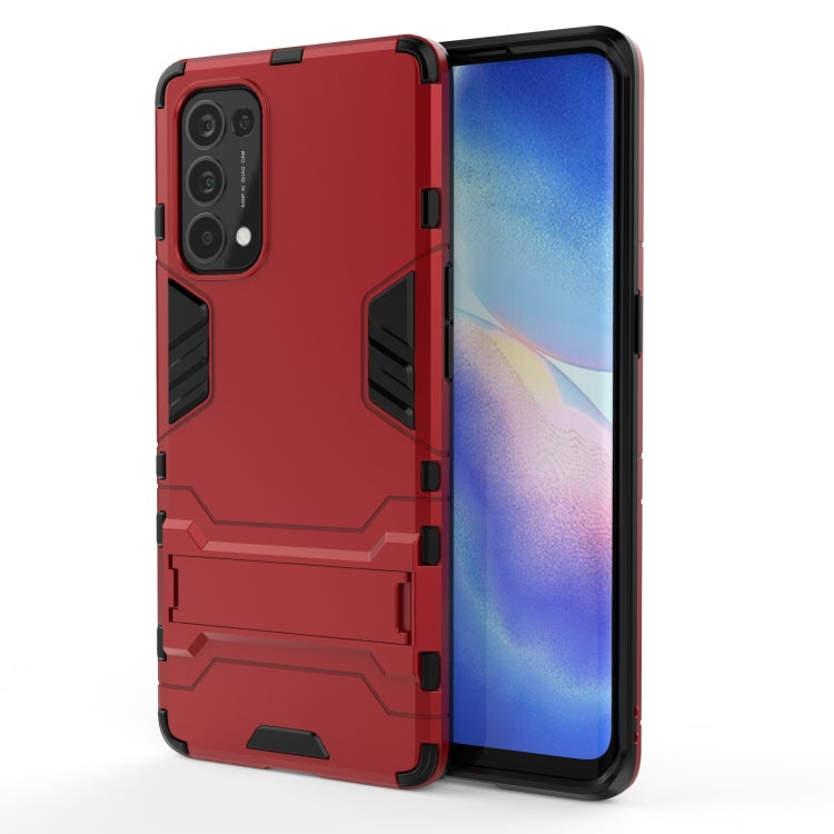 For OPPO Reno5 Pro PC + TPU Shockproof Protective Case with Holder