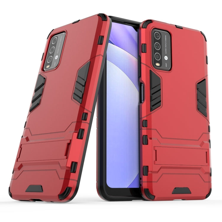 For Xiaomi Redmi Note 9 4G PC + TPU Shockproof Protective Case with Holder