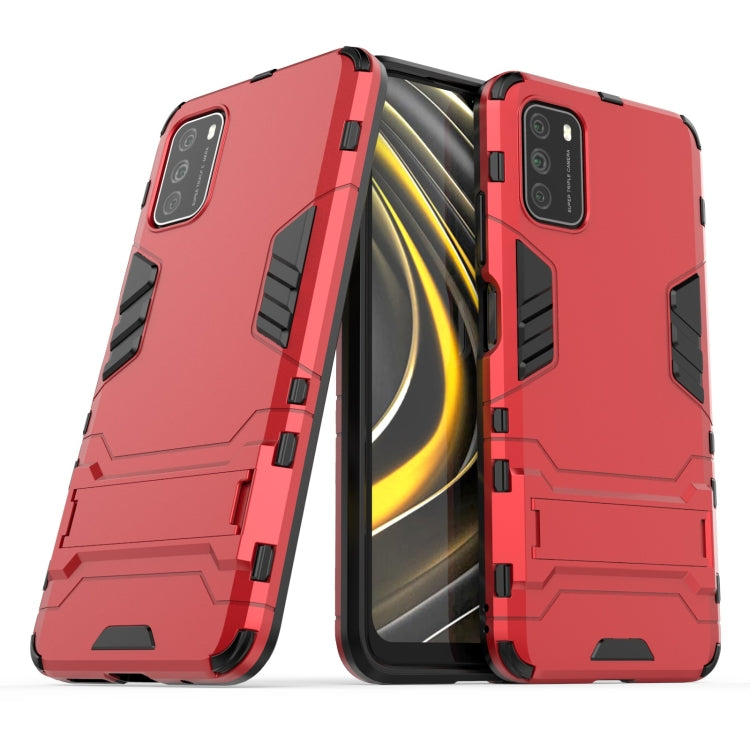 For Xiaomi Poco M3 PC + TPU Shockproof Protective Case with Holder