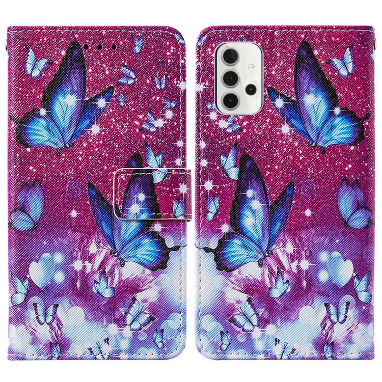 For Samsung Galaxy A32 5G Cross Texture Painting Pattern Horizontal Flip Leather Case with Holder & Card Slots & Wallet & Lanyard