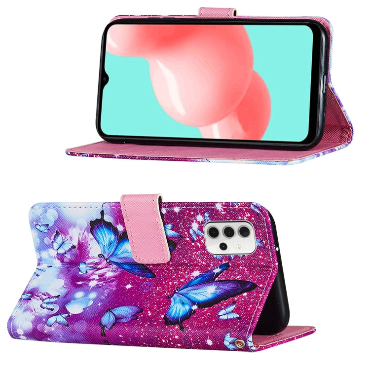 For Samsung Galaxy A32 5G Cross Texture Painting Pattern Horizontal Flip Leather Case with Holder & Card Slots & Wallet & Lanyard