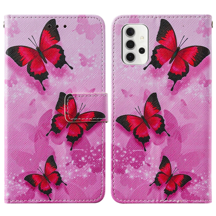 For Samsung Galaxy A32 5G Cross Texture Painting Pattern Horizontal Flip Leather Case with Holder & Card Slots & Wallet & Lanyard